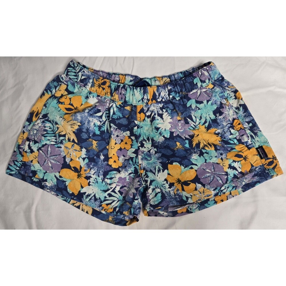Patagonia Barely Baggies Shorts Hiking Women’s Small Jungle / Fall Leaf Rare
